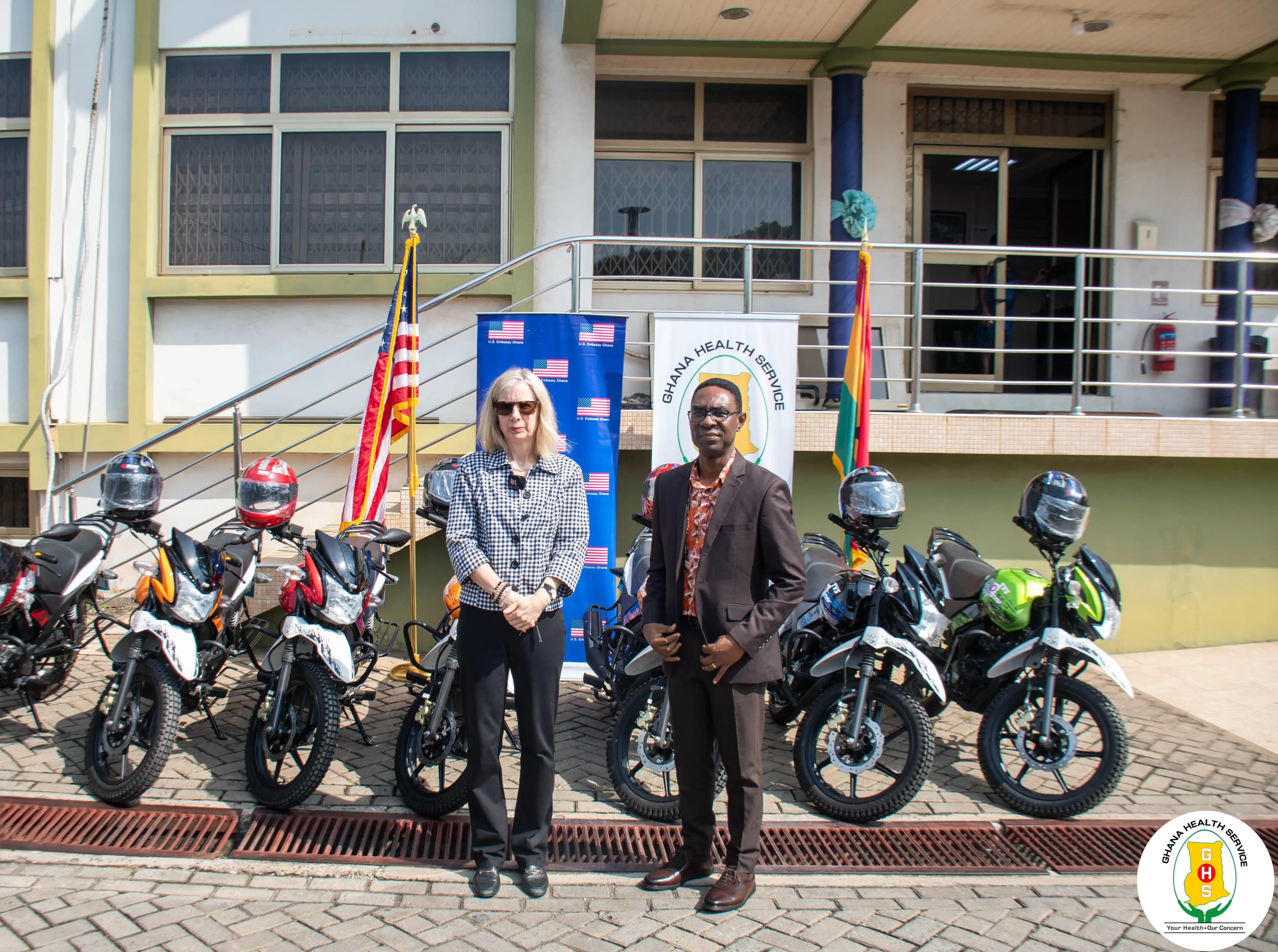 U.S. Embassy Donates 104 Motorbikes to Boost Ghana’s Primary Healthcare