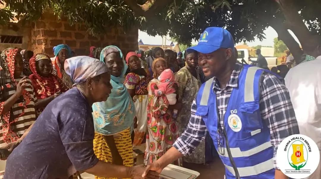 GHS DIRECTOR-GENERAL ENGAGES SIRIYIRI COMMUNITY ON YELLOW FEVER VACCINATION, HANDS OVER 100 MOTORBIKES TO UPPER WEST REGION